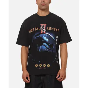 73Studio X Mortal Kombat 2 Vintage T-Shirt Black Acidwash