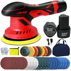 40Pack Cordless Buffer Polisher,DA Buffer Polisher Waxer for  Detailing,  Buffers And Polishers kit, Accessories,6 Variable Speed, 5500 RPM