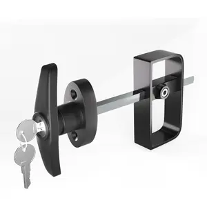 5-1/2" Steam with 2 Keys Black Shed Door Latch Door Hardware