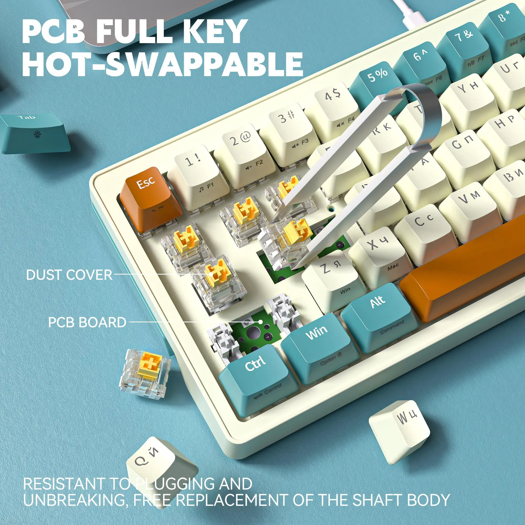 ZIFRIEND ZA68 65% Mechanical Keyboard with Rotary Knob Hot