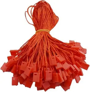 7" 1000Pcs Red Hang Tag String Nylon String Snap Lock Pin Loop Fastener Hook Ties Easy and Fast to Attach