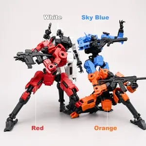 [2-Pack] 1/18 Tactical Mecha Model Kit, Ultimate Cyberpunk Robot Figure, 4.41 Inch Modular Soldier, 3mm Universal Upgrade Interface, Action Figures, Action Figure Set