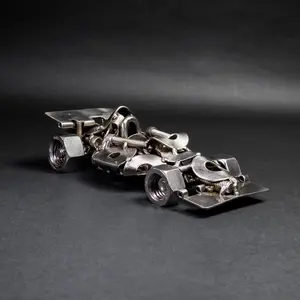 Steel Formula 1 Car Figurine