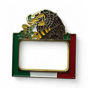 Square Mexican Eagle Metal Pin - Proud Style for Hats Jackets and Bags - Durable Metal Construction - Perfect for Showcasing Pride