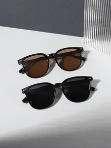 Men's Casual Tinted Lens Sunglasses, Trendy Casual Square Frame Sunglasses for Everyday Use, Fashion Accessories for Outdoor Activities, Sunglasses Set