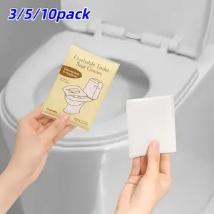 30/50/100pcs Flushable Toilet Seat Covers, Biodegradable Adult Toilet Training Paper, Travel Accessories for Hotels, Airplanes, Camping, Toilet Seat Protector
