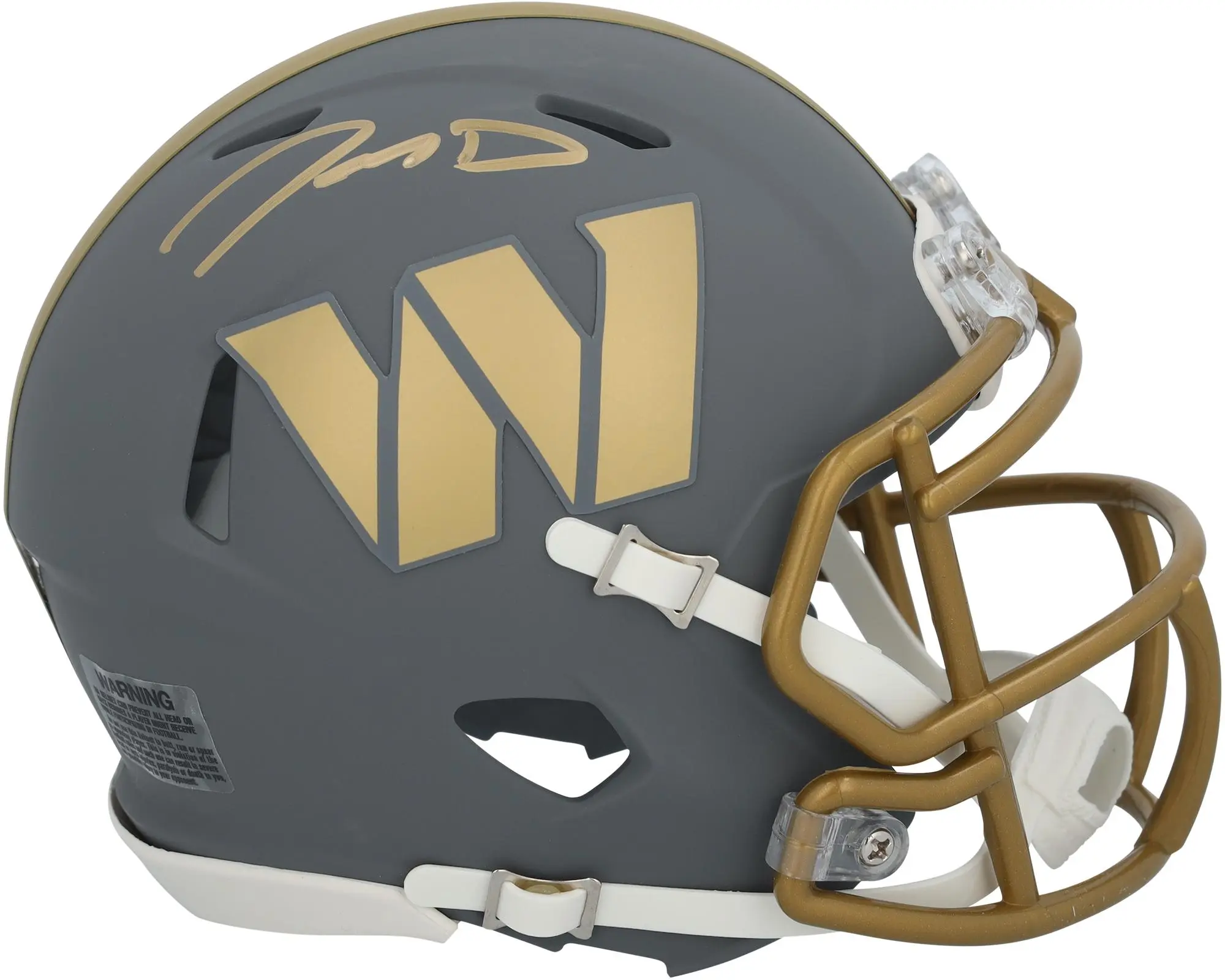 Jayden Daniels Washington Commanders Autographed Riddell 2024 Slate Speed Mini Helmet - Fanatics Authentic Certified
