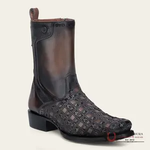 CUADRA BOTA CHOCOLATE & BLACK LÁSER CU940 NARROW SQ TOE