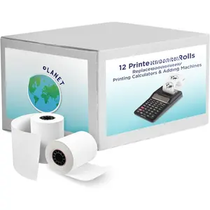 Adding Machine Bond Paper Rolls for Finance and Tax Professionals by Paper Planet | Printing Calculator Rolls Compatible with Select , Casio, , and Victor Adding Machines | 12 Rolls