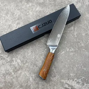 Damascus Steel Chef's Knife - Ultra Sharp for Home & Professional Use, Ideal for Slicing