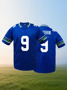 Men's Seattle #11 #9 Football Jersey, Football Shirts, Embroidery Jersey, Loose Fit Short Sleeve Top, Breathable Embroidered Design, Training and Competition, Casual Daily Wear, All-Season Versatile Tee, Comfortable & Stylish, Fan's Gift