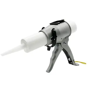 Compact 24:1 Caulking Gun - Patent Design - No Drip Mechanism - Aluminum Body