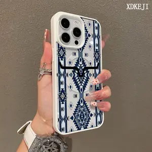 Navajo print Cowboy's theme Pattern Premium Magnetic Phone Cases for iPhone 17 Air 16 15 14 Pro Max 13 12 11 Plus Smartphone Shockproof Protection Acrylic Cover Cellphone Protective magsafe magnetic case Resistance Casing