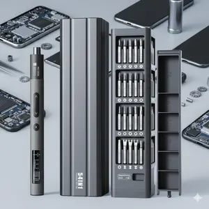 USB-C Rechargeable Mini Electric Screwdriver Set, Cordless Drill Tool with Adjustable Torque & LED Light. Precision Repair Kit for Smartphones, Watches, Glasses, Electronics, Home DIY Projects. Portable Compact Design.