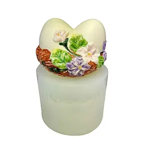 3D Silicone egg Mold - Easter egg mold - eggs in basket- candle soap resin mold