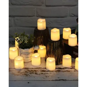 24-Pack Flameless Votive Candles – Battery Operated Flickering LED Tea Lights (1.5"x1.7") with 200+ Hour Life, Warm White Glow for Wedding Centerpieces, Table Decor, Halloween, Christmas & Indoor/Outdoor Parties