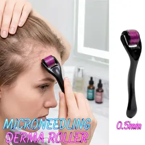 3-in-1 Derma Roller for Men & Women | 540 Titanium Microneedling Roller for Face Care, Beard Maintenance & Scalp Wellness