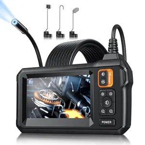 Industrial Endoscope, 1 Count HD Digital Borescope Inspection Camera Diagnostic Tool, 4.3-inch IPS LCD Screen IP67 Waterproof Endoscope with 8 LED Lights, For Car Automotive Repair, Home Appliances, Pipeline Inspection