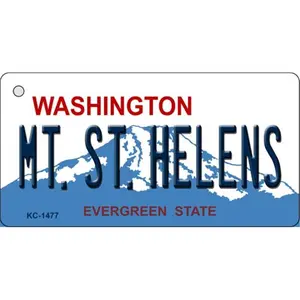212 MAIN Rectangular High-Gloss Aluminum St Helens Washington State Theme Weatherproof Metal Key Chain (1.5x3 in) - Smart Blonde Novelty Car Interior Decoration, License Plate Accessory & Frame