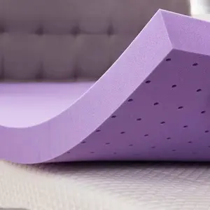 Gel Memory Foam Mattress Topper - Breathable Cooling Gel Foam, Ventilated Premium Mattress Pad, Fits All Mattresses, 1.5"/2"/3"/4" Thickness, Lavender Color
