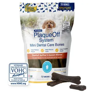 ProDen PlaqueOff Mini Dental Care Bones - Peanut Butter & Banana Flavor