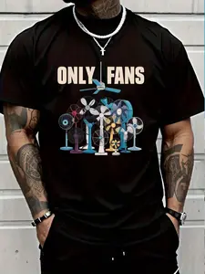 100% Cotton Funny Only Fans Joke Only Art Fans Only Fans Joke T-Shirt Women's Men's Graphic Tee Crew Neck summer vacation Tops