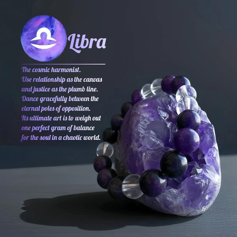 Hcrystyle Air signs Bracelet- Natural Charoite & Clear Quartz combination Designed for Air signs to enhance Intellect, Rational & Freedom energy - Gift for love ones/ friends- birthday/ anniversary gift | 8mm beads 6.5-7.5 inches men Hcrystyle Air signs Bracelet- Natural Charoite & Clear Quartz combination Designed for Air signs to enhance Intellect, Rational & Freedom energy - Gift for love ones/ friends- birthday/ anniversary gift | 8mm beads 6.5-7.5 inches men