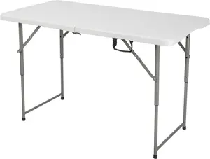 4ft Folding Table Outdoor Picnic Table Barbecue Camping Tables Courtyard Leisure Portable Tables Balcony Table kitchen backyard bbq party