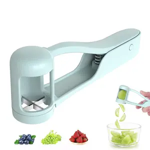 Grape Cutter for Toddlers 1-3, Stainless Steel Baby Fruit Slicer, Safe Easy Cutting Tool for Grape Cherry Tomato Strawberry Blueberry, Lightweight Kitchen Gadget for Fruit Salad Cake Decor