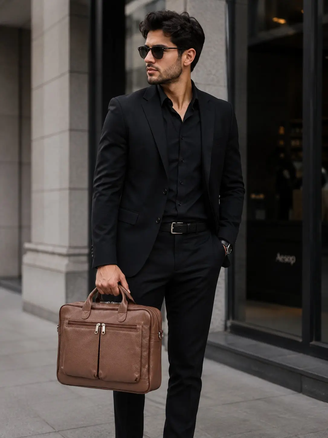 Leather Work Bag