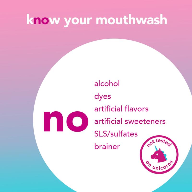 hello kids unicorn splash fluoride mouthwash