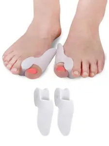 Toe Sleeve, Soft Silicone Thumb Corrector, Bunion Foot Toe Hallux Valgus Protector, Separator Orthotics, Toe Separators, Foot Care Tool for Women & Men, Foot Care Product