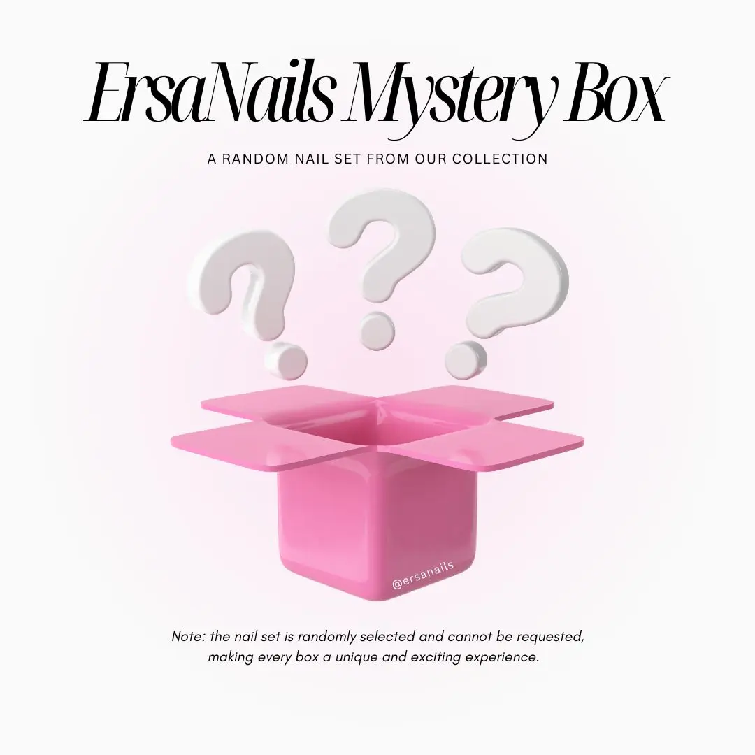 ErsaNails Mystery Box – Handmade Press-On Nails 10PCS | Acrylic, Reusable, Salon-Quality, Long-Lasting, Glossy Design