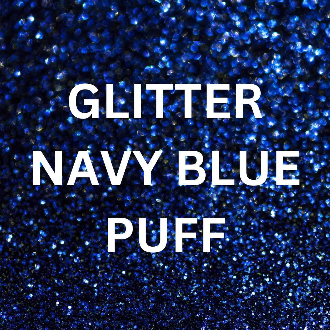 3D Super Puff Sparkly Heat Transfer Vinyl (HTV) - Navy Blue, for Children’s Glitter Puffing Projects, 3D Super Puff Glitter