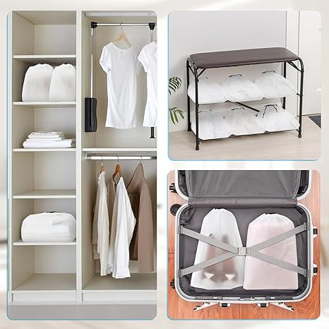 18-Pack Shoe Storage Bags – 11.8×15.7in Travel Organizer for Men & Women