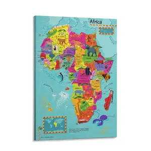 African Map Print Collins Children's Africa Wall Map