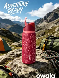 Owala 32oz Sports Water Bottle, Premium Stainless Steel Insulated Thermos Bottle, Suitable For School, Gym, Travel And Outdoor Use, Excellent Cold Retention, Portable Leakproof Insulated Water Jug, Perfect Summer Vibe