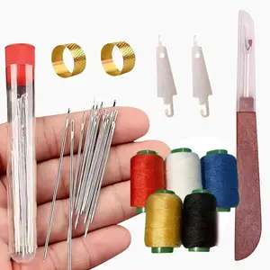 Big Eye Steel Sewing Needles Kit – Stainless Steel Hand Sewing Needles Set, Large Eye Easy-Thread Design, Portable DIY Craft Kit, Home Sewing Essentials, Mending & Repair Tool, Household Sewing Supplies