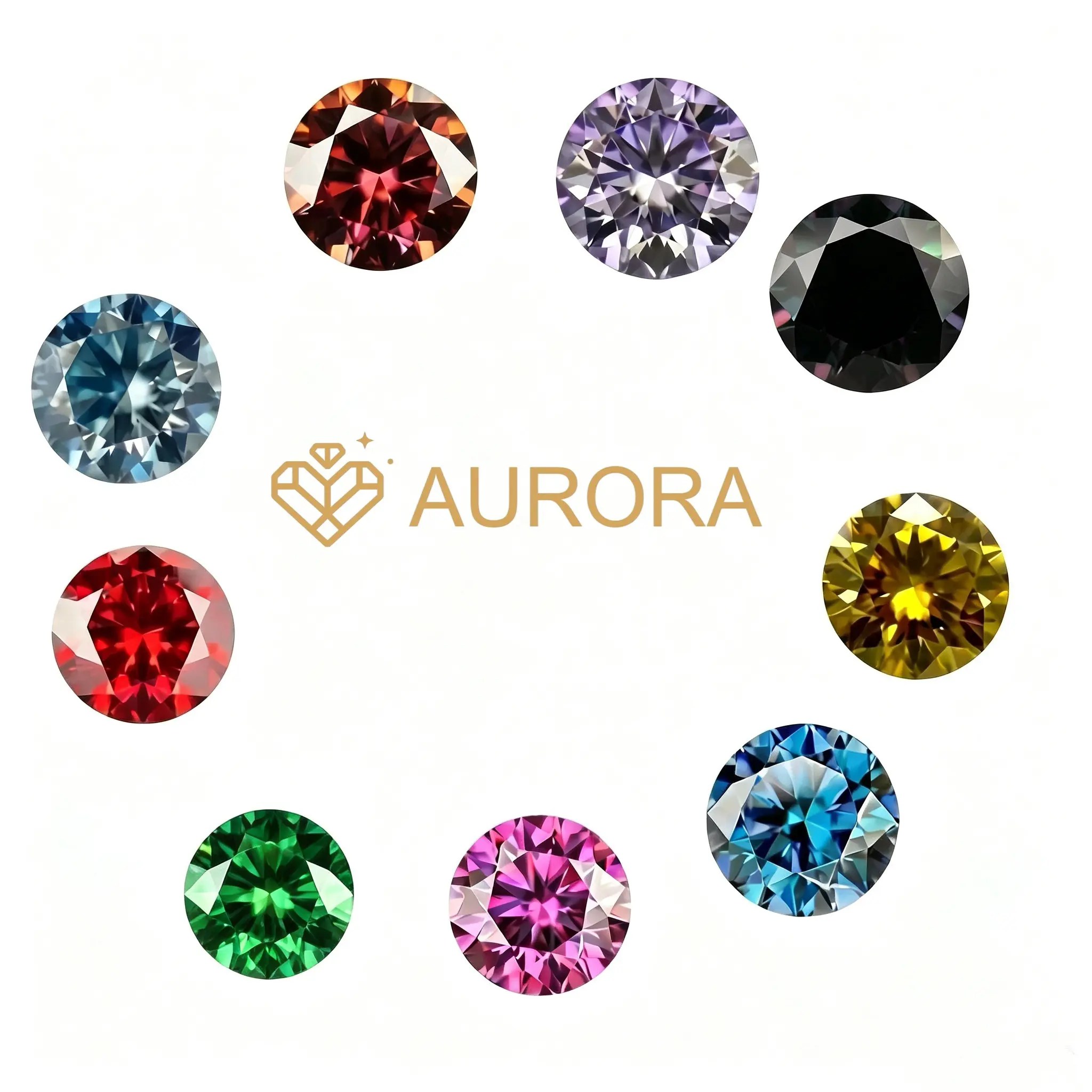 【Custom Aurora Fashionable Hypoallergenic VVS1 Jewelry Set】 Premium Synthetic Moissanite Matching Jewellery Gift Set for Women - Rings, Necklaces, Earrings, Bracelets