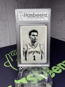 2026 Hasbeenz NBA Artist Series Victor Wembanyama  1/1 Acrylic Sketch Encased