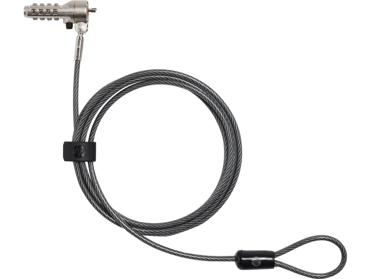 HP-CTO 63B31AA Essential Nano Combination Cable Lock, Keyless Lock Cables for Hardware Security Applications