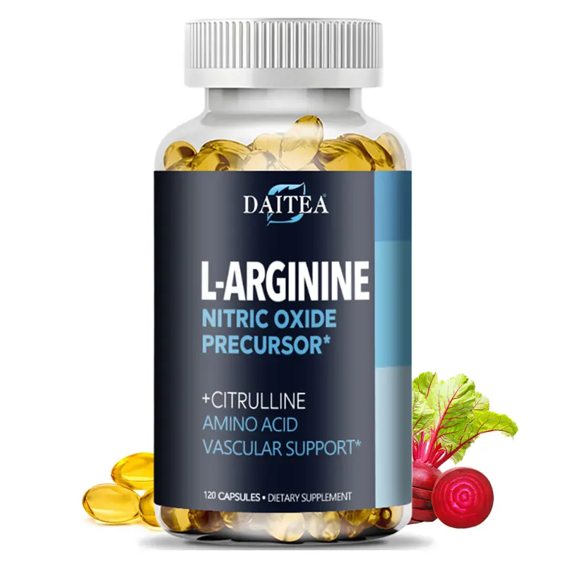 Daitea L-Arginine Health Supplement, Supports Muscle Health, Support heart health,120 Capsules