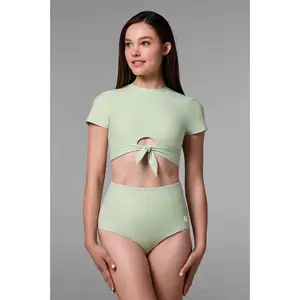 Hibiscus Island Crop Swim Crop Top | Seedling