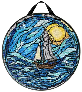 Sail Boat Diamond Painting Kit, Hanging Door Sign, 14 Piece Set