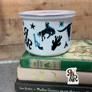 Cowgirl Constellation Western Metal Bowl