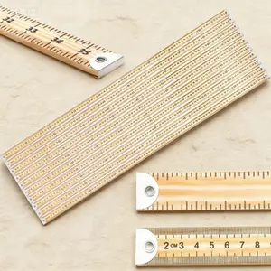 36 Inch Wooden Ruler Yardstick Bulk Pack, Double Sided Meter Stick with Metal Tips, Heavy Duty Natural Wood Measuring Stick for School Classroom Office, 10 Pack with Hang Hole for Easy Storage