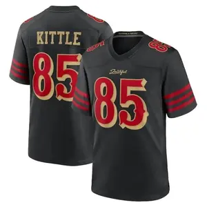 Kittle #85 Black New Football Jersey Shirt Short Sleeve High-Quality Fabric Unisex Fit S to 5XL Movie Jersey Inspired by Mud Dawgs Movie