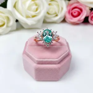 Water Drop Option 1.5ct Green Diamond Option Ring