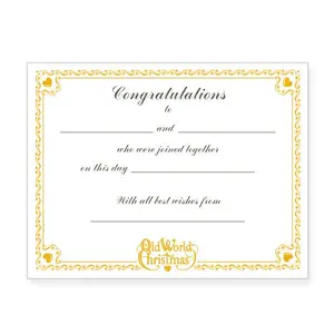 Wedding Collection Certificate