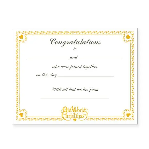 Customizable Design Wedding Collection Printed Card - Greeting Invitation with Blank Lines for Office Stationery Supplies